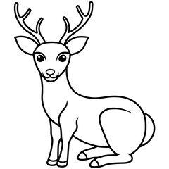 deer cartoon isolated on white