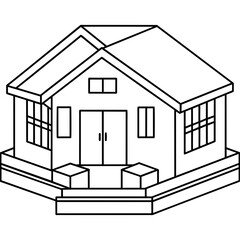 vector drawing of a house
