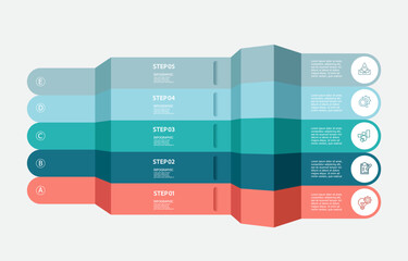 infographics steps timeline business workflow report template background