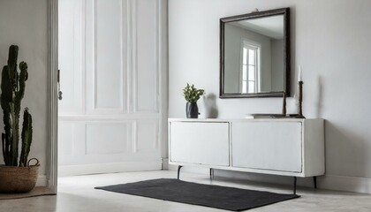 Fototapeta premium interior modern house,interior, room, house, home, design, floor, furniture, mirror, AI generat 