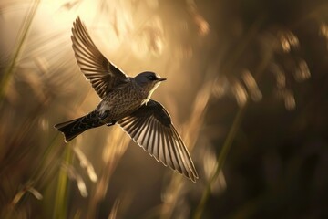 Flight of the Common Swift: Majestic Wildlife in Motion - obrazy, fototapety, plakaty