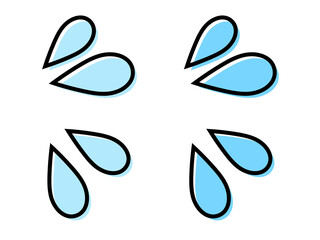 フラット水しぶき版ズレアイコンセットC