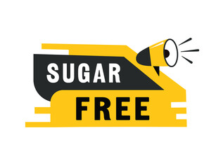 Sugar free speech bubble icon modern style. Banner design for business, marketing. Vector label.