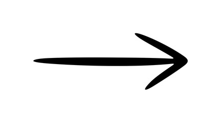 Hand drawn thin arrow graphic design