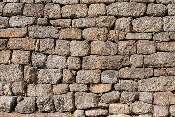 medieval stone block wall, texture for construction