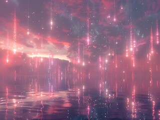 Fototapeta premium Lights greeting the illuminating dawn