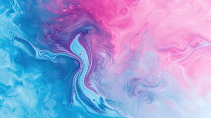 The abstract picture of the two colours between blue and pink colour that has been mixing with each other in the form of the ink or liquid to become beautifully view of this abstract picture. AIGX01. - obrazy, fototapety, plakaty
