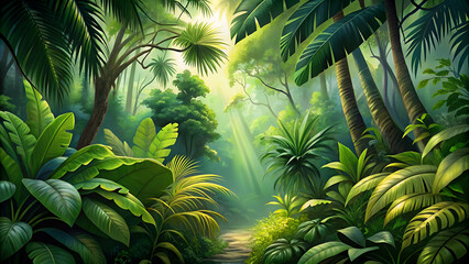 Nature leaves green tropical forest