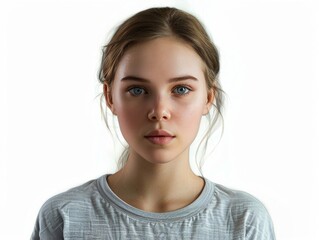 HD photorealistic 8K image of a parrot looking surprised, isolated on a white background, high-definition studio photograph