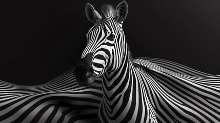 Fototapeta na wymiar Incorporate the intricate patterns of a zebra into a sleek vector design