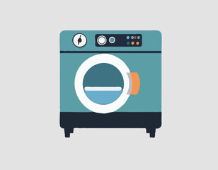 Tumble dryer. Icon for design. Easily editable
