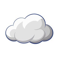 cartoon cloud on white background