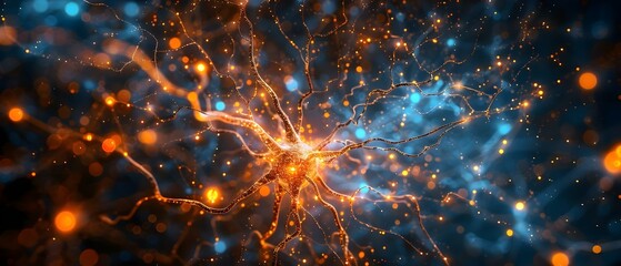 Synaptic Symphony: The Neural Network's Dance. Concept Technology, AI, Dance, Brain, Art - obrazy, fototapety, plakaty