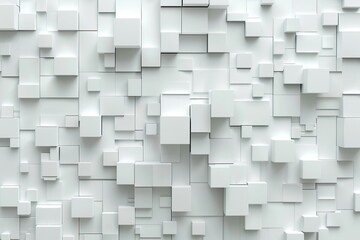 3D square white technology communication abstract. Generative Ai