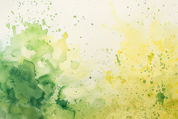 Obraz premium Soft Pastel Watercolor Splash, Abstract Green & Yellow Texture
