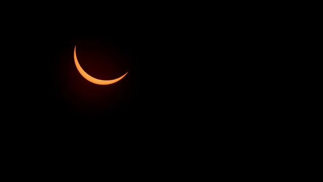 Total solar eclipse occurred in America and Canada in April 2024. Halifax. Solar eclipse. The sun behind the moon. An amazing scientific phenomenon of nature.