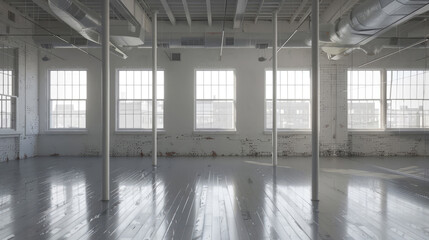 Obraz premium Modern dance studio space with mirrors