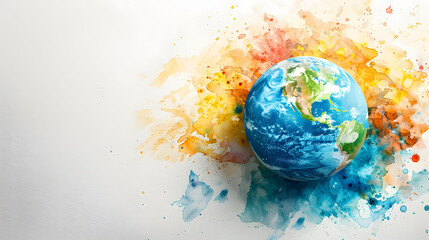 Planet Earth White Background, World environment and earth day concept, Save planet earth 