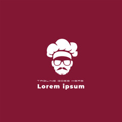 kitchen chef design logo template