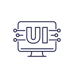 UI design line icon, User interface development vector