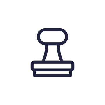 recommend clip art: stamp line icon, pictogram on white