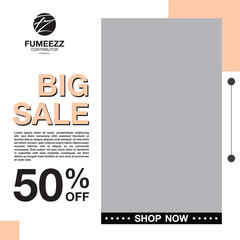 Social media post template with design layout. Easy to editable file.