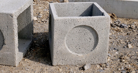 Reinforced concrete cubes