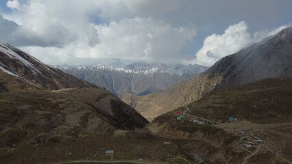 Snow Covered Areail Amazing View of Mountains of Naran Valley, KPK, Pakistan - 19th Oct 2023