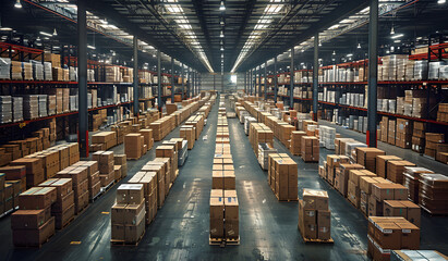 Industrial Warehouse: Vast Capacity for Goods Storage.