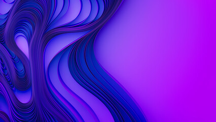 Violet layers of cloth or paper warping. Abstract fabric twist. 3d render illustration - 783949161