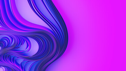 Violet layers of cloth or paper warping. Abstract fabric twist. 3d render illustration - 783949553