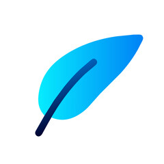 Soft Feather icon vector graphics element silhouette sign symbol illustration on a Transparent Background