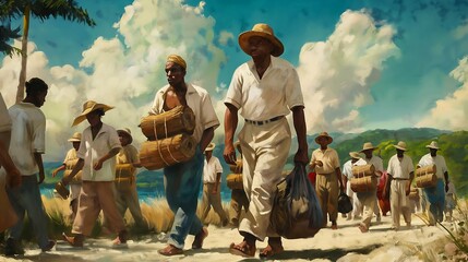 Echoes of Bondage: Tracing Slavery's Influence on Culture - obrazy, fototapety, plakaty