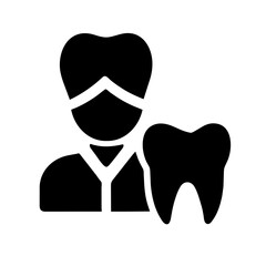 Dentist icon vector graphics element silhouette sign symbol illustration on a Transparent Background
