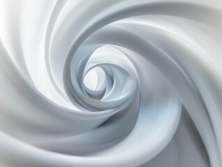 Abstract minimalist swirls against a soft gray blur, captured with a wide angle lens, clean modern aesthetic