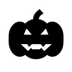 Halloween Pumpkin icon vector graphics element silhouette holiday symbol sing illustration on a Transparent Background
