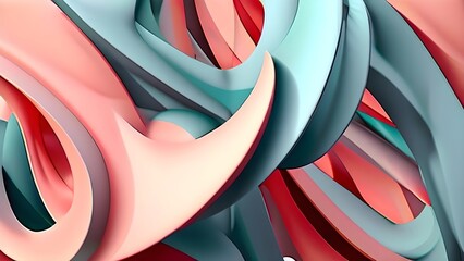 conceptual art piece where geometric shapes and organic forms blend in a digital canvas