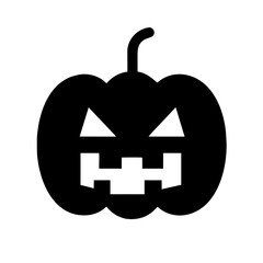 Halloween Pumpkin icon vector graphics element silhouette holiday symbol sing illustration on a Transparent Background