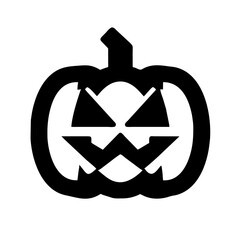 Halloween Pumpkin icon vector graphics element silhouette holiday symbol sing illustration on a Transparent Background