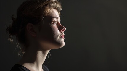 A Serene Woman's Profile