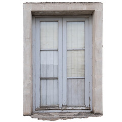 Vintage Weathered Wooden Door in Disrepair
