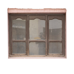 Vintage Weathered Wooden Door in Disrepair
