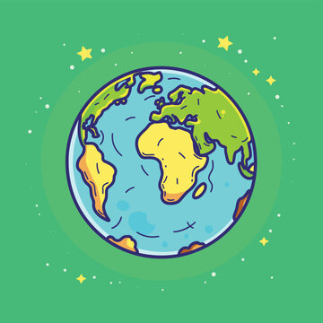 Planet earth vector illustration flat design
