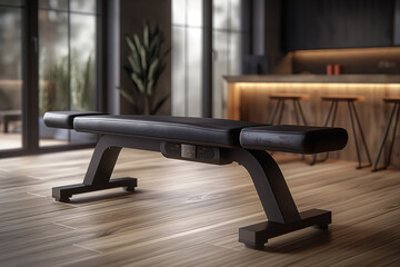 State of the art futuristic smart weightlifting bench