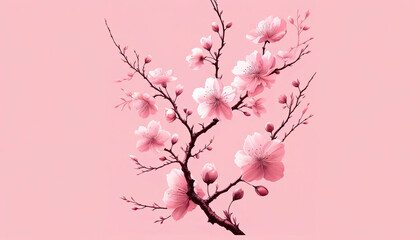 Obraz na płótnie Canvas Sakura. You Elegant pink cherry blossoms symbolizing renewal and life. Iconic for spring celebrations like Japan’s Hanami and the National Cherry Blossom Festival in Washington, D.C.