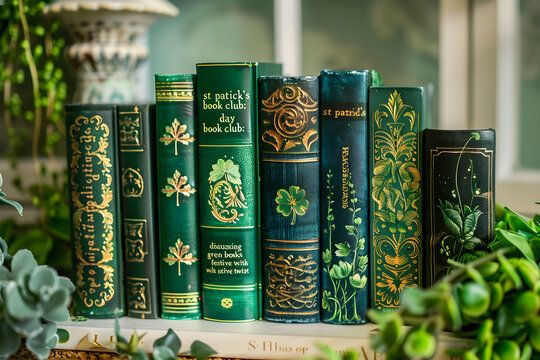 St. Patrick's Day book club discussing green books with a festive twist