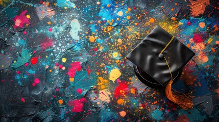 Black Graduation Cap With Tassel