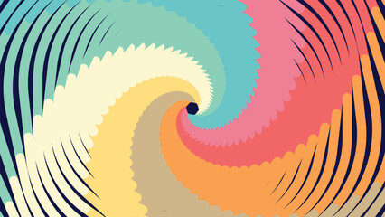 Abstract spiral spinning round vortex style data cycle urgency creative background.