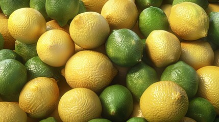 Abundance of Fresh Citrus Fruits