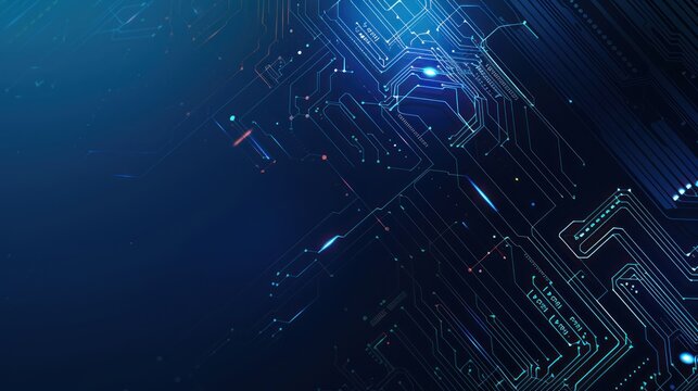 Advanced Technology Concept, CPU Processor Microchip ,Circuit Board